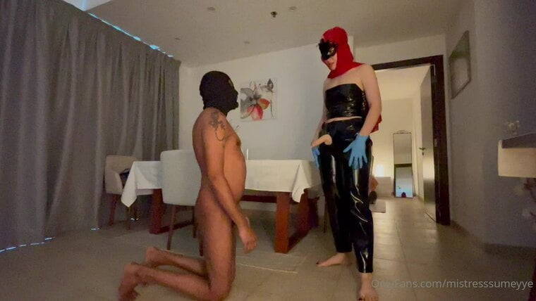 Small dick humiliation and he sucked my strap-on